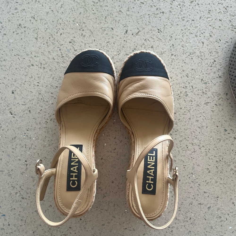 Chanel Leather Espadrilles